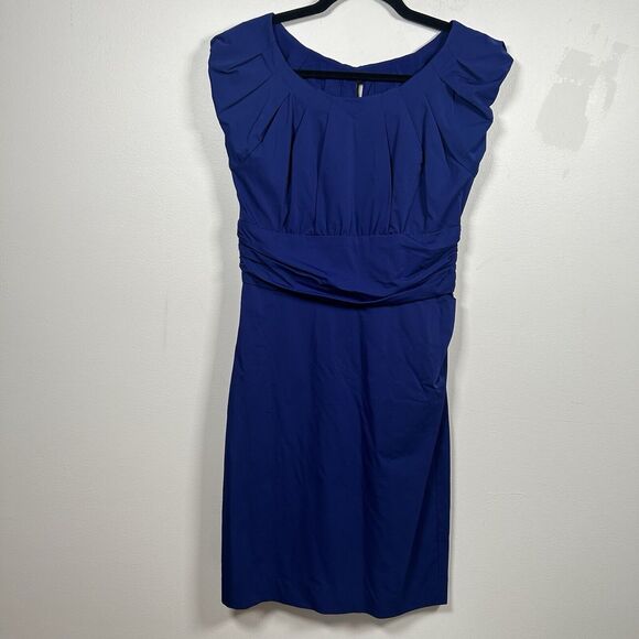 Diane Von Furstenberg Jamila Sheath Dress Cobalt Blue Women's Size US 8 EUC - Picture 1 of 12